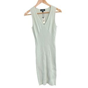 NWT Express Ribbed Sleeveless V-Neck Midi
Sweater Dress XS Petite Mint Green